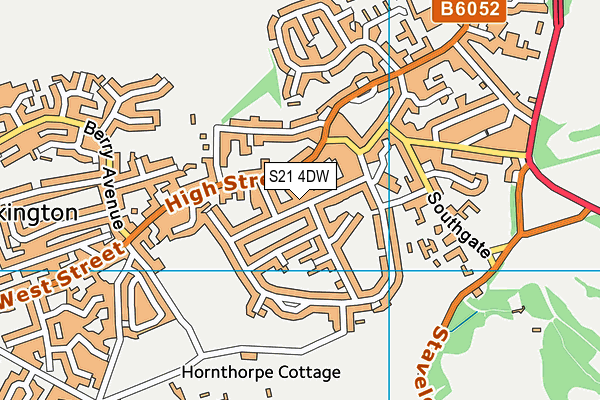 S21 4DW map - OS VectorMap District (Ordnance Survey)