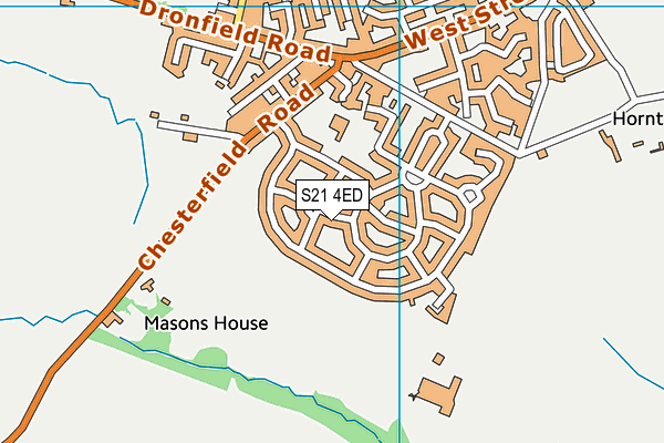 S21 4ED map - OS VectorMap District (Ordnance Survey)