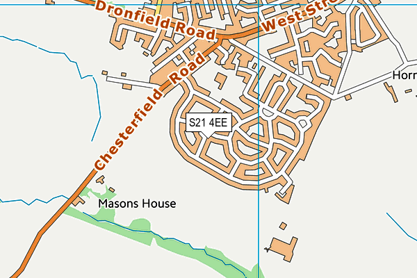 S21 4EE map - OS VectorMap District (Ordnance Survey)