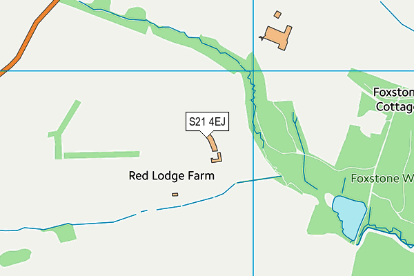 S21 4EJ map - OS VectorMap District (Ordnance Survey)