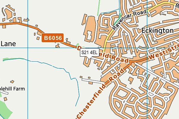 S21 4EL map - OS VectorMap District (Ordnance Survey)