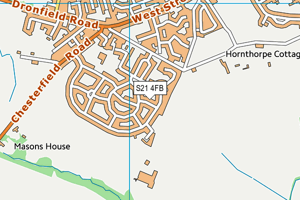 S21 4FB map - OS VectorMap District (Ordnance Survey)