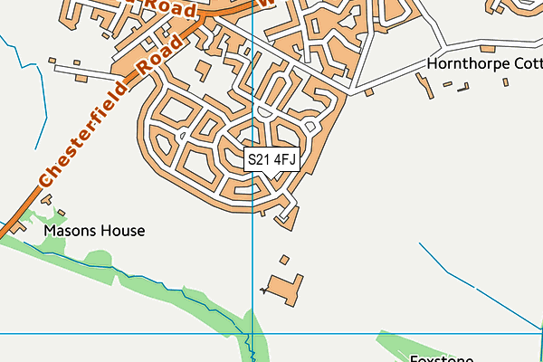 S21 4FJ map - OS VectorMap District (Ordnance Survey)