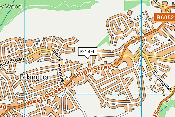 Eckington Junior School map (S21 4FL) - OS VectorMap District (Ordnance Survey)