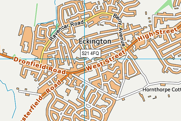 S21 4FQ map - OS VectorMap District (Ordnance Survey)