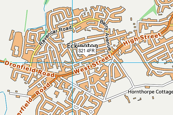 S21 4FR map - OS VectorMap District (Ordnance Survey)