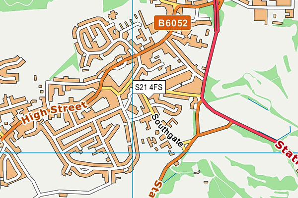 S21 4FS map - OS VectorMap District (Ordnance Survey)