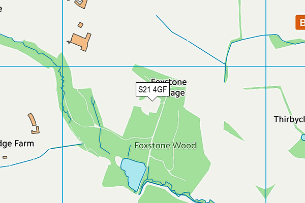 S21 4GF map - OS VectorMap District (Ordnance Survey)