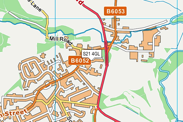 S21 4GL map - OS VectorMap District (Ordnance Survey)