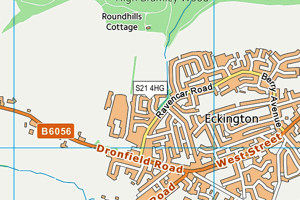 S21 4HG map - OS VectorMap District (Ordnance Survey)