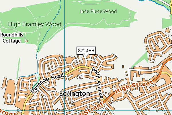S21 4HH map - OS VectorMap District (Ordnance Survey)
