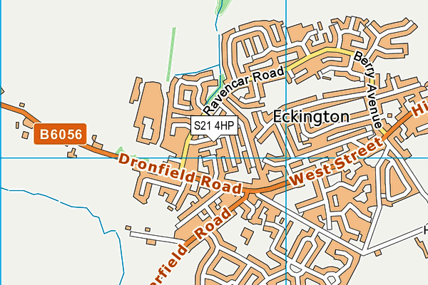 S21 4HP map - OS VectorMap District (Ordnance Survey)