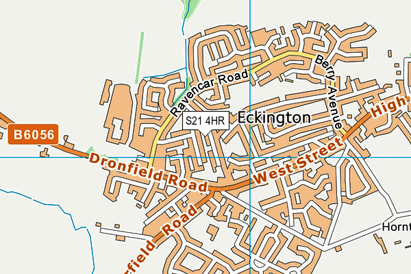 S21 4HR map - OS VectorMap District (Ordnance Survey)