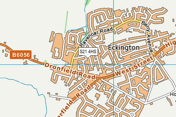 S21 4HS map - OS VectorMap District (Ordnance Survey)