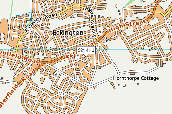 S21 4HU map - OS VectorMap District (Ordnance Survey)