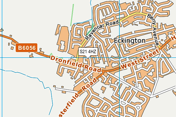 S21 4HZ map - OS VectorMap District (Ordnance Survey)