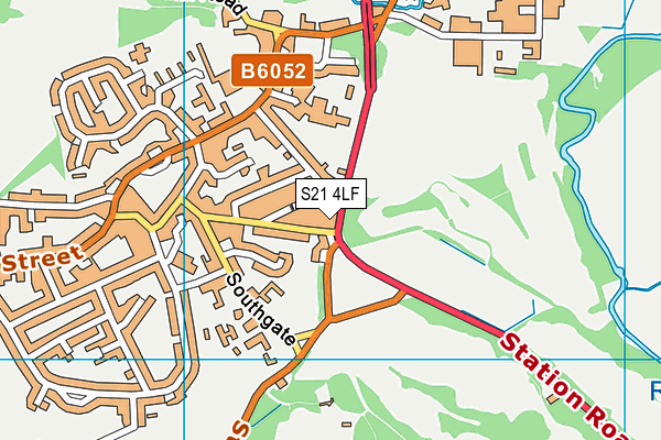 S21 4LF map - OS VectorMap District (Ordnance Survey)