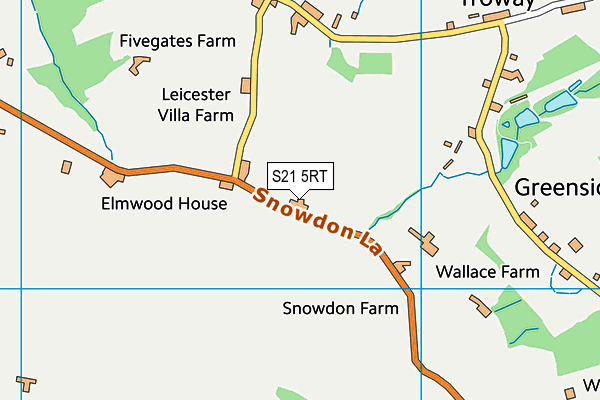 S21 5RT map - OS VectorMap District (Ordnance Survey)