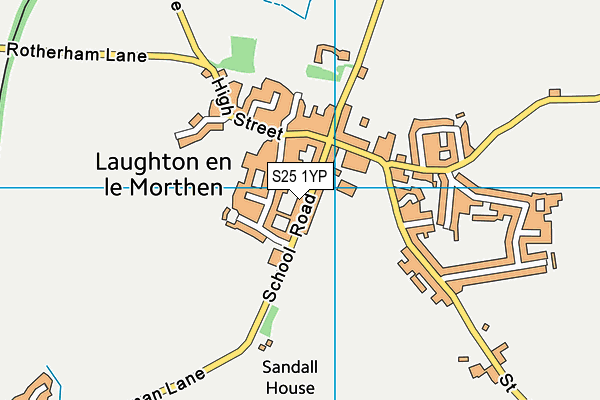 Laughton Junior & Infant School map (S25 1YP) - OS VectorMap District (Ordnance Survey)
