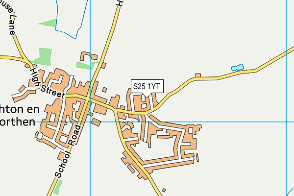 S25 1YT map - OS VectorMap District (Ordnance Survey)
