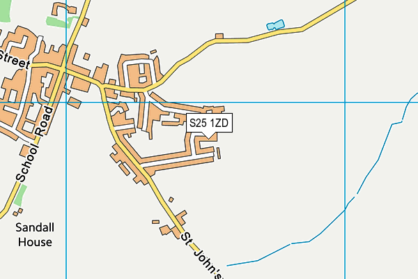 S25 1ZD map - OS VectorMap District (Ordnance Survey)