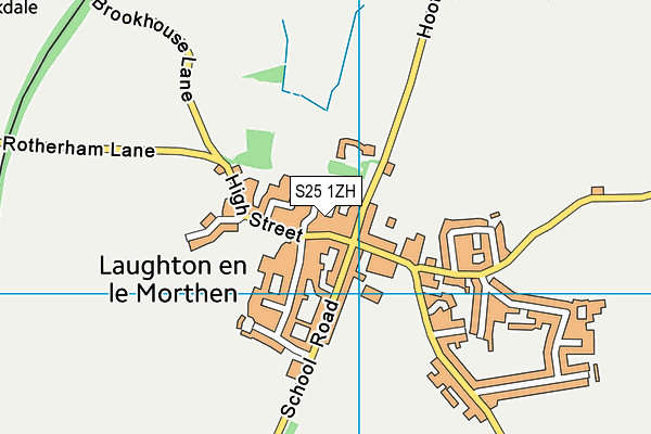 S25 1ZH map - OS VectorMap District (Ordnance Survey)