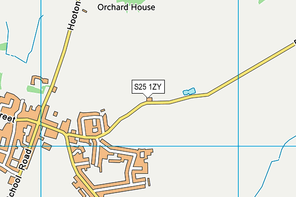 S25 1ZY map - OS VectorMap District (Ordnance Survey)