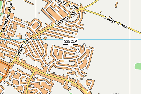 S25 2LP map - OS VectorMap District (Ordnance Survey)