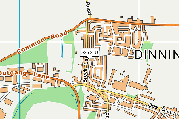 S25 2LU map - OS VectorMap District (Ordnance Survey)