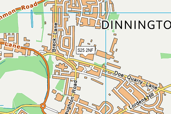 Elements Academy map (S25 2NF) - OS VectorMap District (Ordnance Survey)
