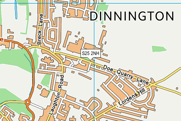 S25 2NH map - OS VectorMap District (Ordnance Survey)