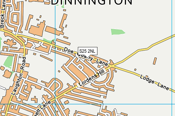 S25 2NL map - OS VectorMap District (Ordnance Survey)
