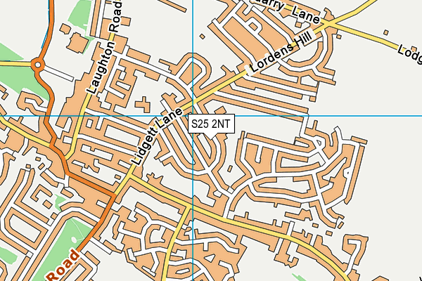 S25 2NT map - OS VectorMap District (Ordnance Survey)