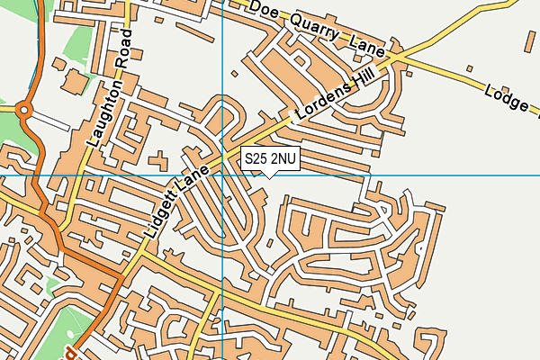 S25 2NU map - OS VectorMap District (Ordnance Survey)