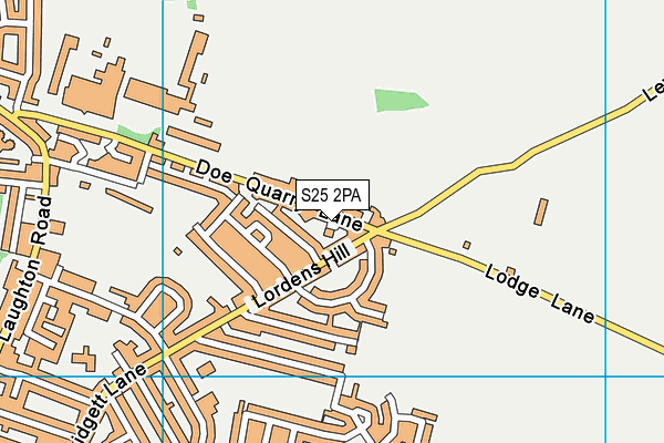 S25 2PA map - OS VectorMap District (Ordnance Survey)
