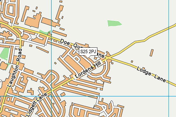 S25 2PJ map - OS VectorMap District (Ordnance Survey)