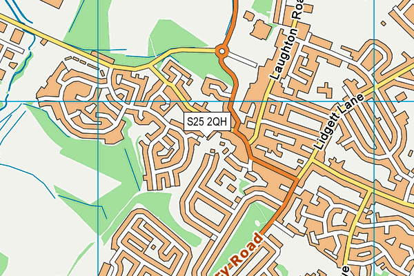 S25 2QH map - OS VectorMap District (Ordnance Survey)