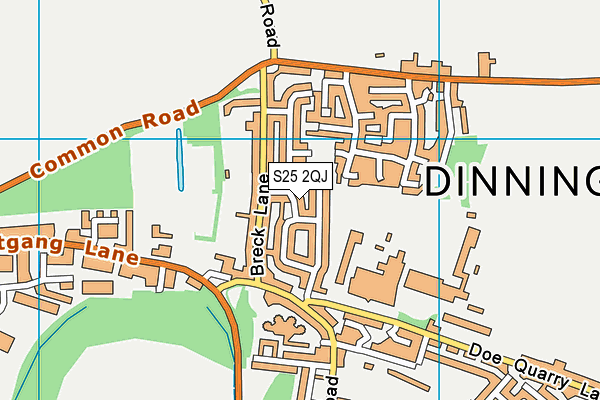 S25 2QJ map - OS VectorMap District (Ordnance Survey)