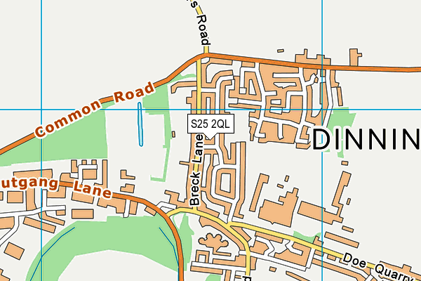 S25 2QL map - OS VectorMap District (Ordnance Survey)