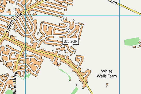 S25 2QR map - OS VectorMap District (Ordnance Survey)