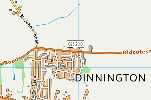 S25 2QS map - OS VectorMap District (Ordnance Survey)