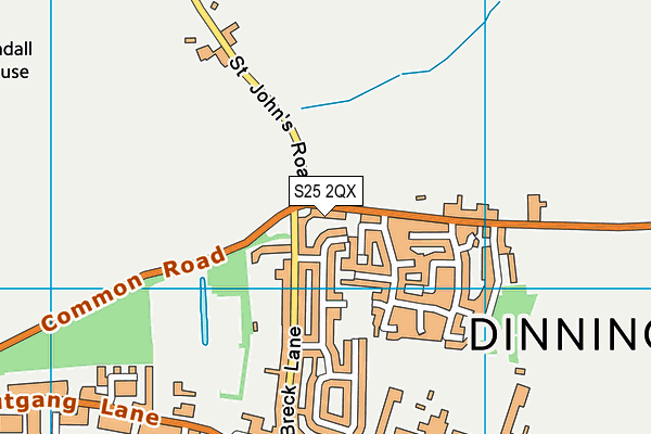 S25 2QX map - OS VectorMap District (Ordnance Survey)