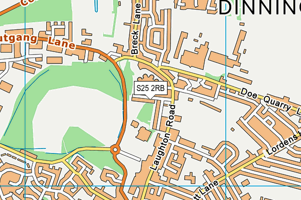 S25 2RB map - OS VectorMap District (Ordnance Survey)