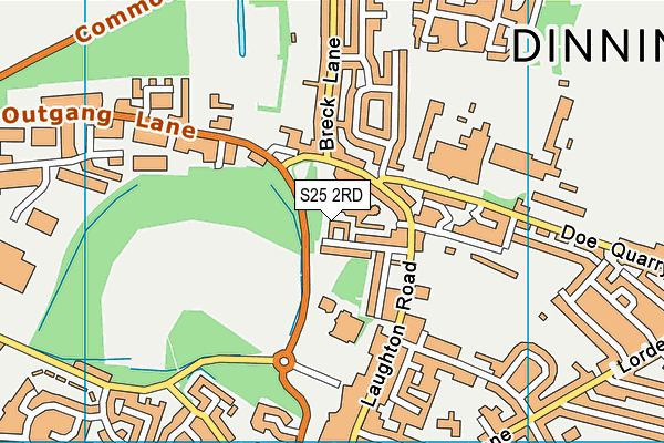 S25 2RD map - OS VectorMap District (Ordnance Survey)