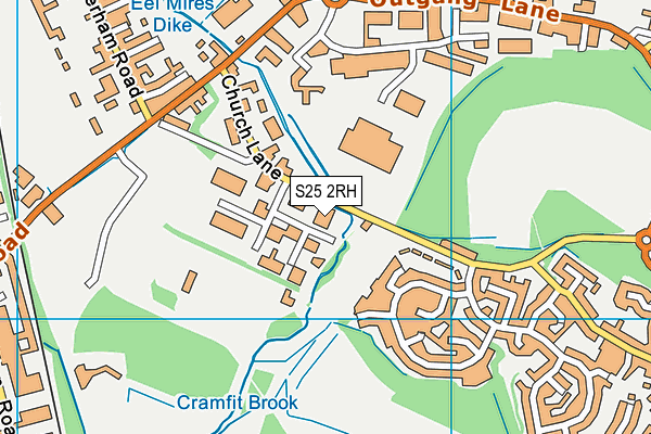 S25 2RH map - OS VectorMap District (Ordnance Survey)