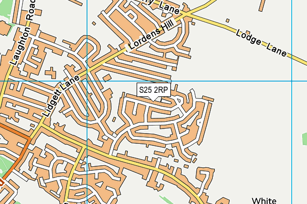S25 2RP map - OS VectorMap District (Ordnance Survey)