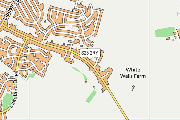 S25 2RY map - OS VectorMap District (Ordnance Survey)