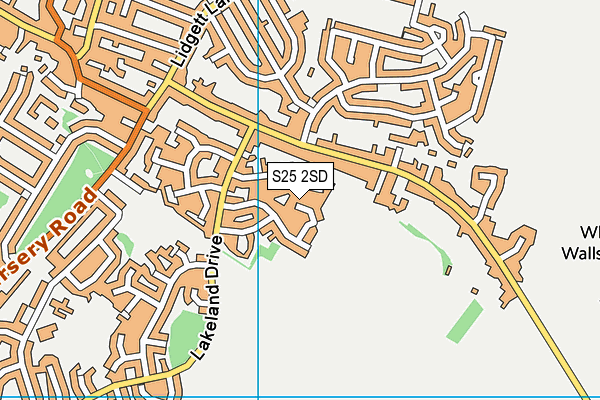 S25 2SD map - OS VectorMap District (Ordnance Survey)