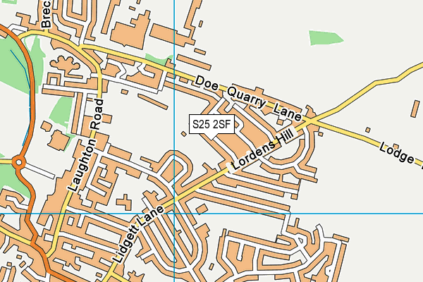 S25 2SF map - OS VectorMap District (Ordnance Survey)