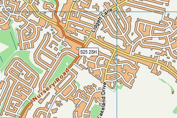 S25 2SH map - OS VectorMap District (Ordnance Survey)